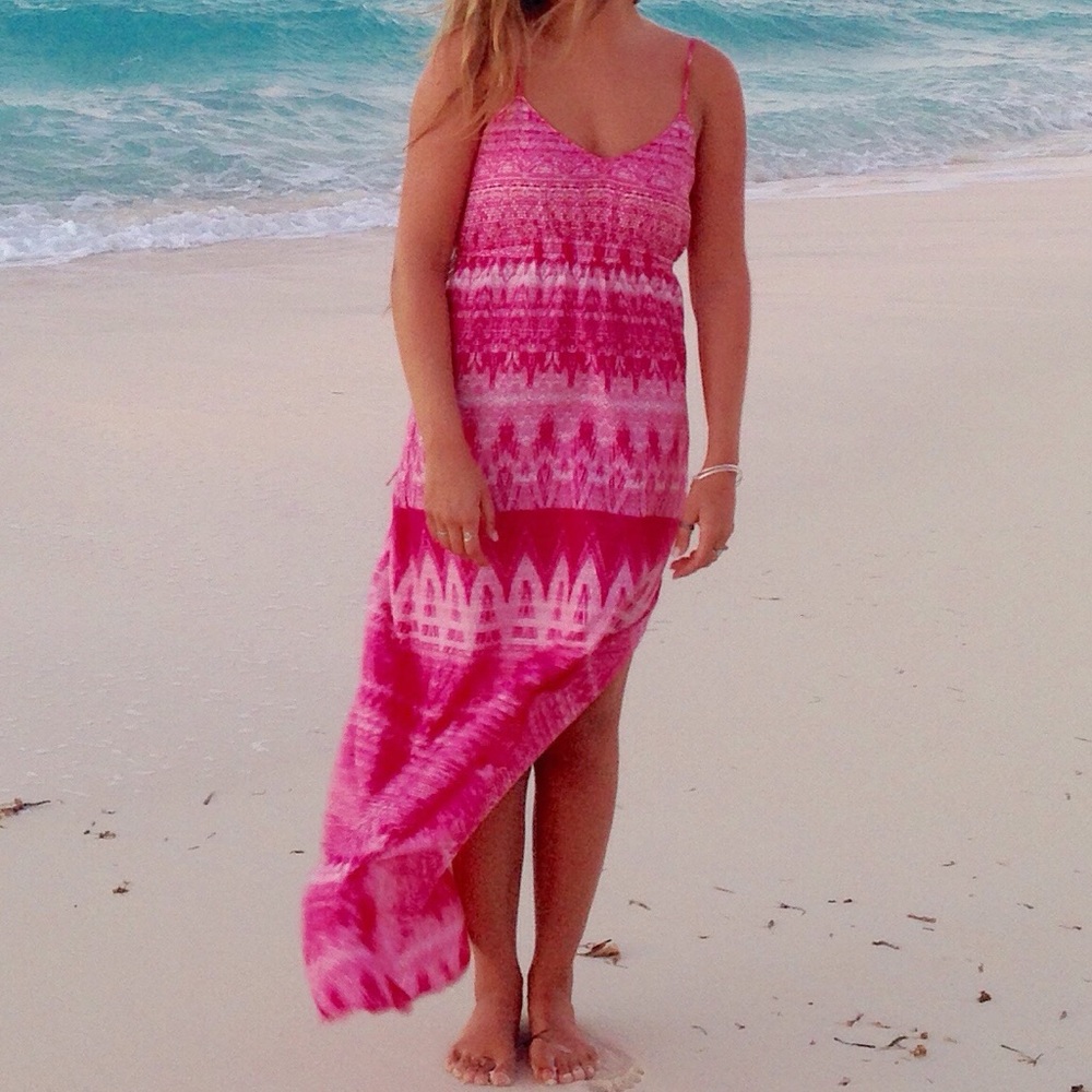 Pink maxi dress